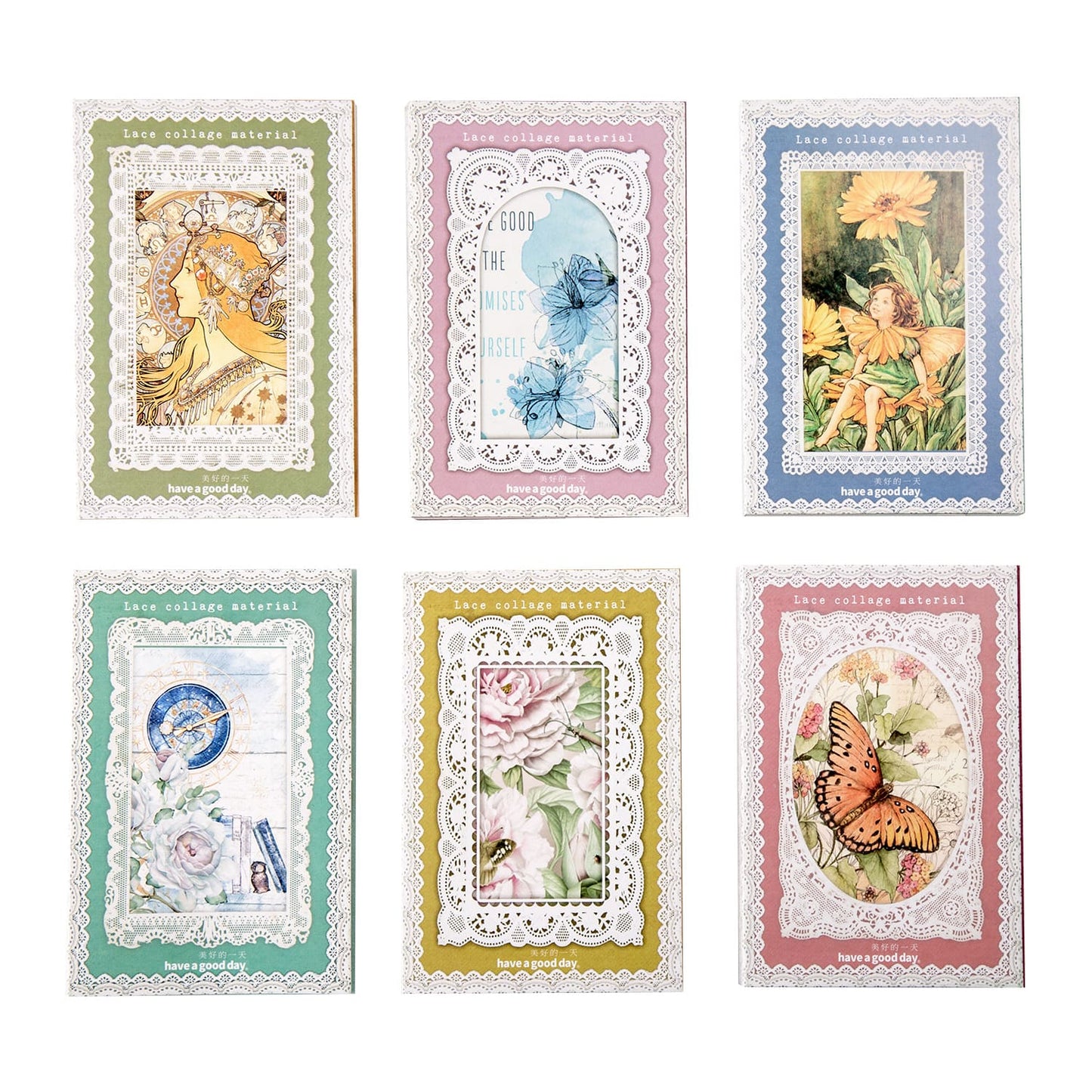 50PCS Lace Series Scrapbook Paper