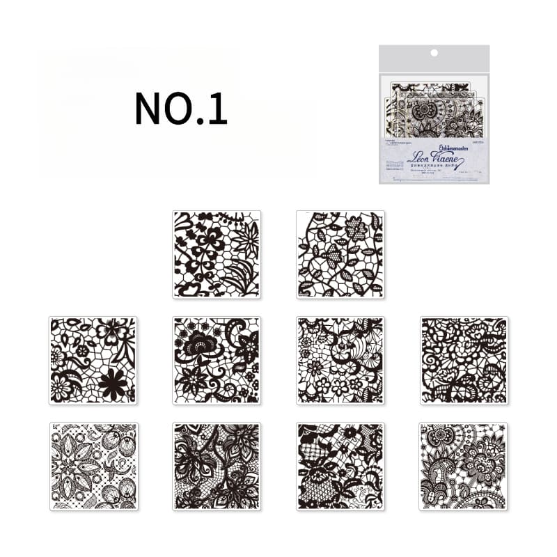 Lace Gold Foil Stickers