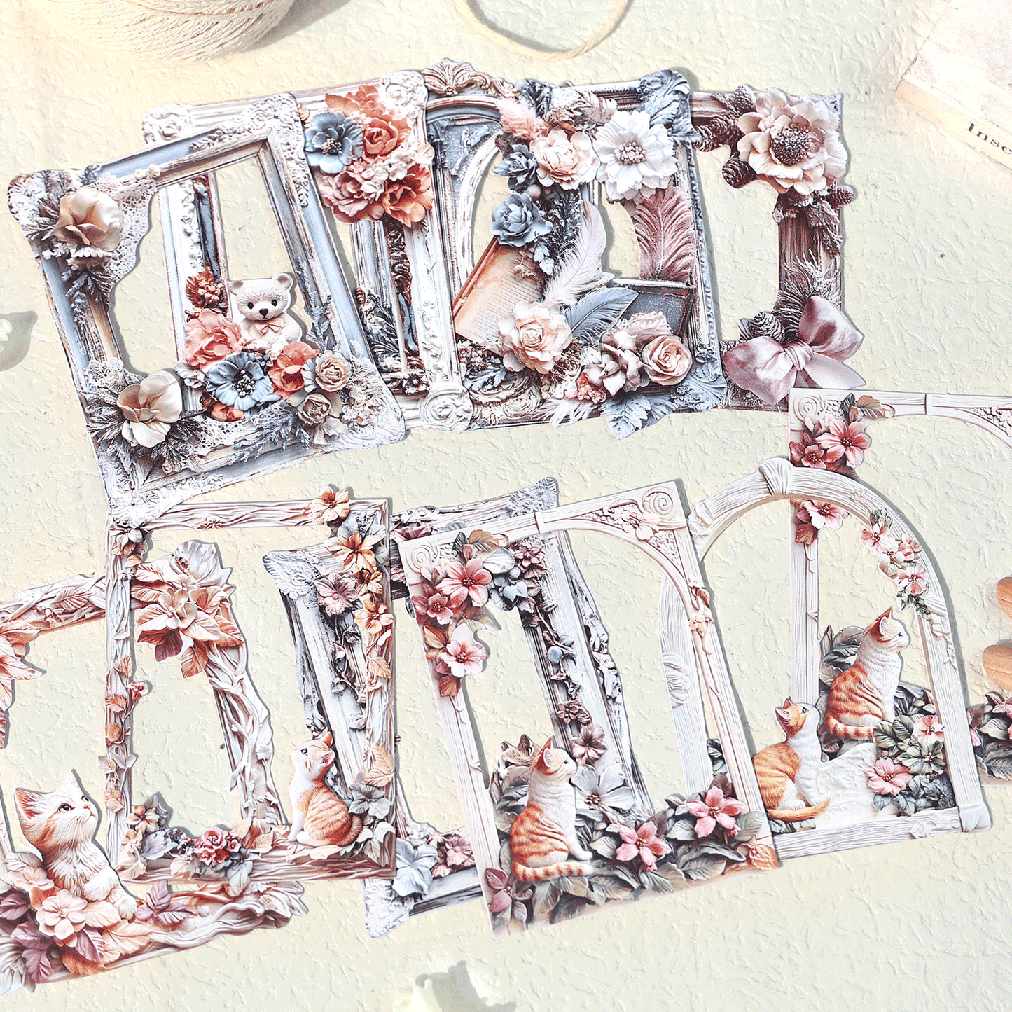 Floral Frame Theme Stickers
