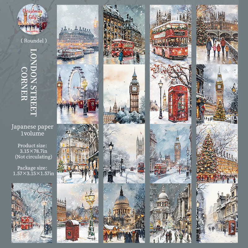 Christmas City Theme Washi Tape