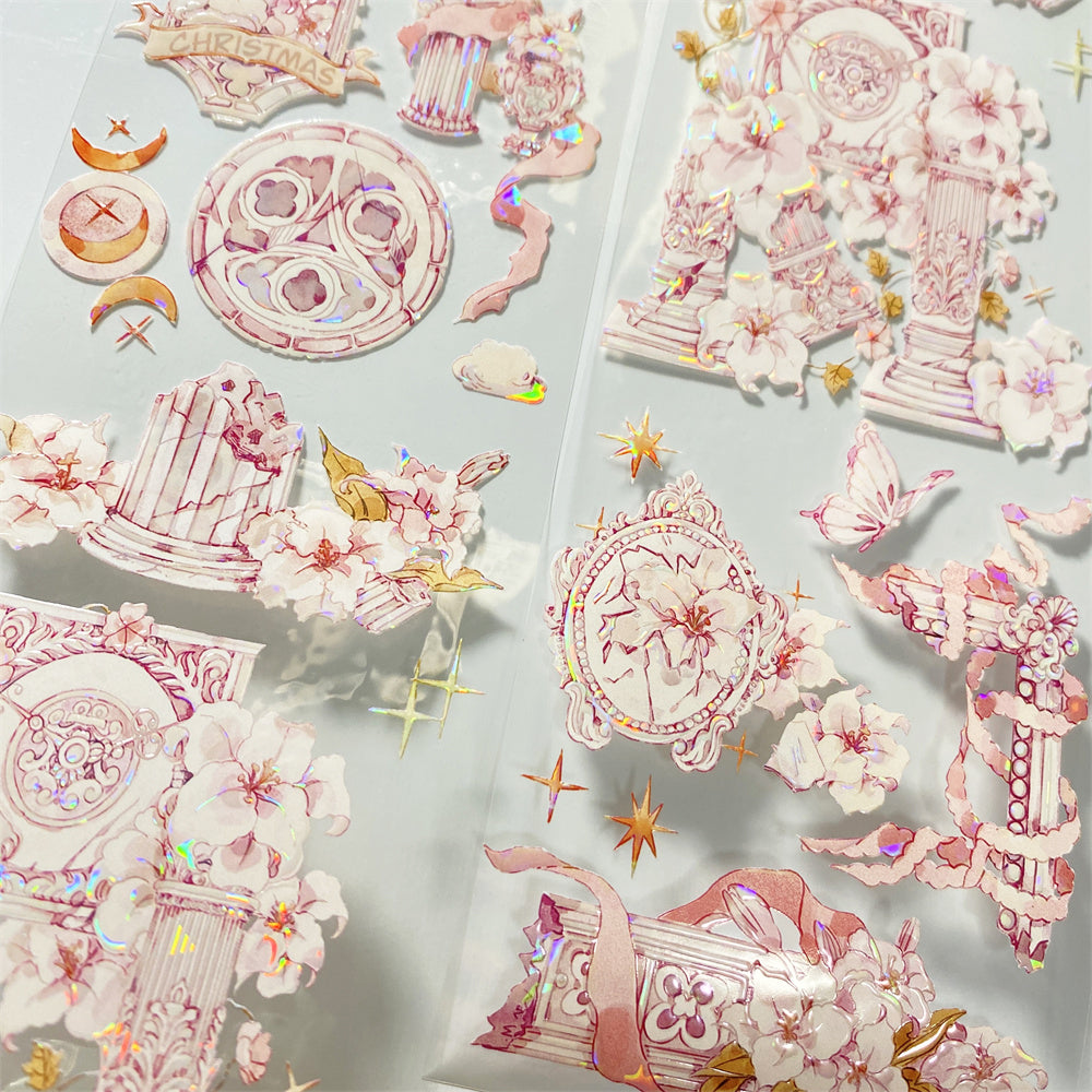 7cm*100cm Pink Castle