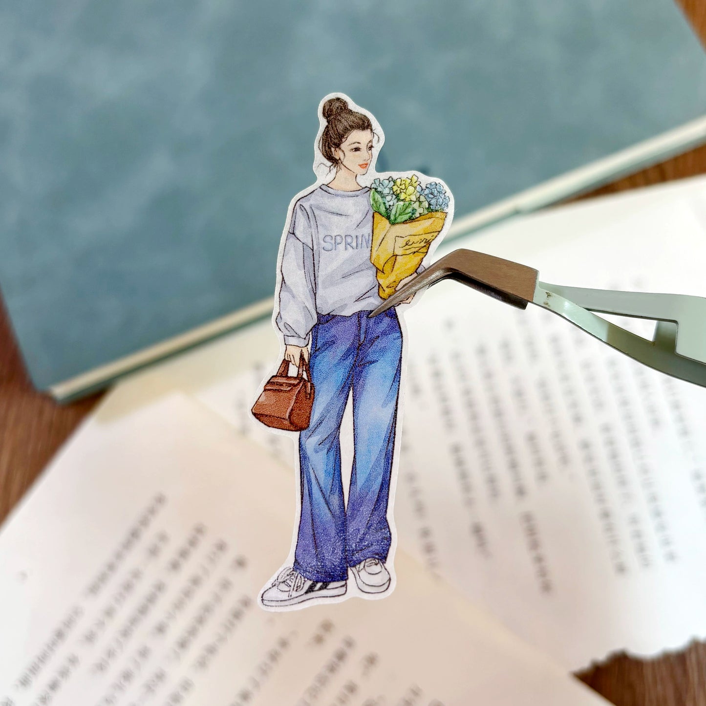 8cm*100 cm Die-Cut Casual Character Series One cycle Tape