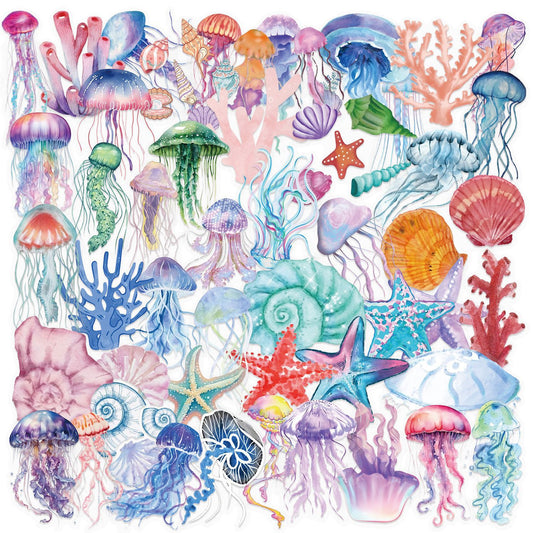 50PCS Jellyfish Series Stickers