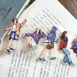 8cm*100 cm Die-Cut Casual Character Series One cycle Tape