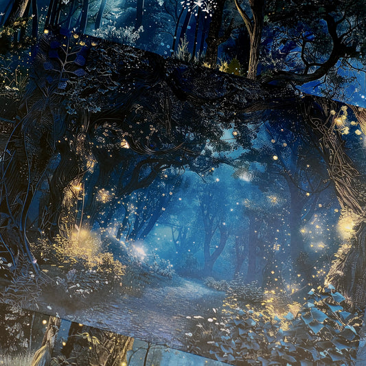 Magical Starry Sky Scrapbook Paper