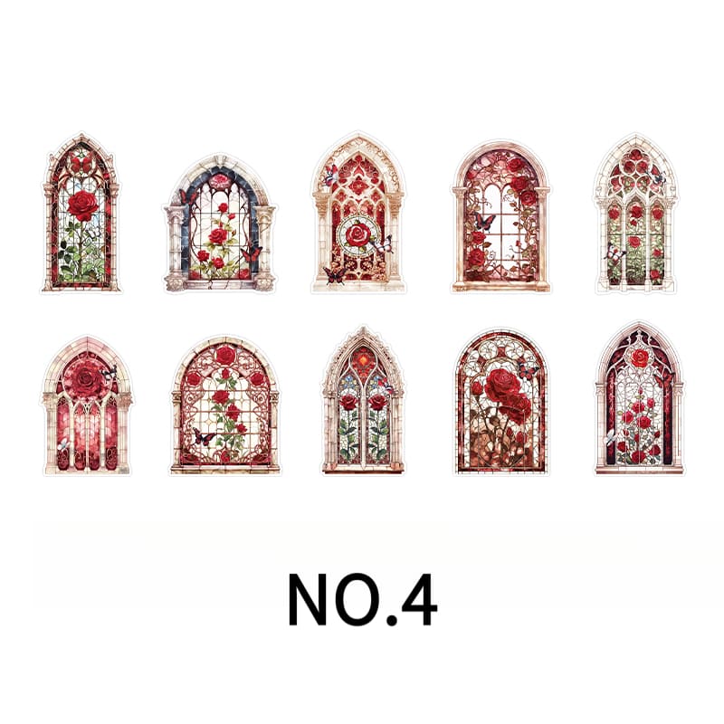 Window View Scenes PET Stickers