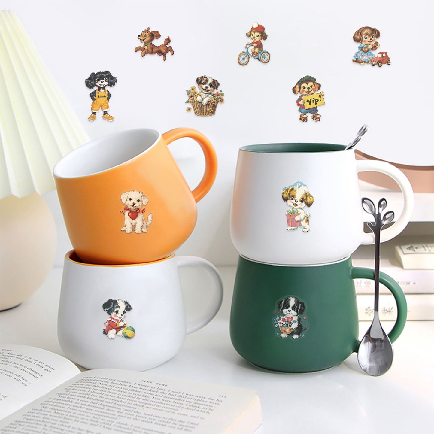 50PCS Vintage Dog PET Stickers