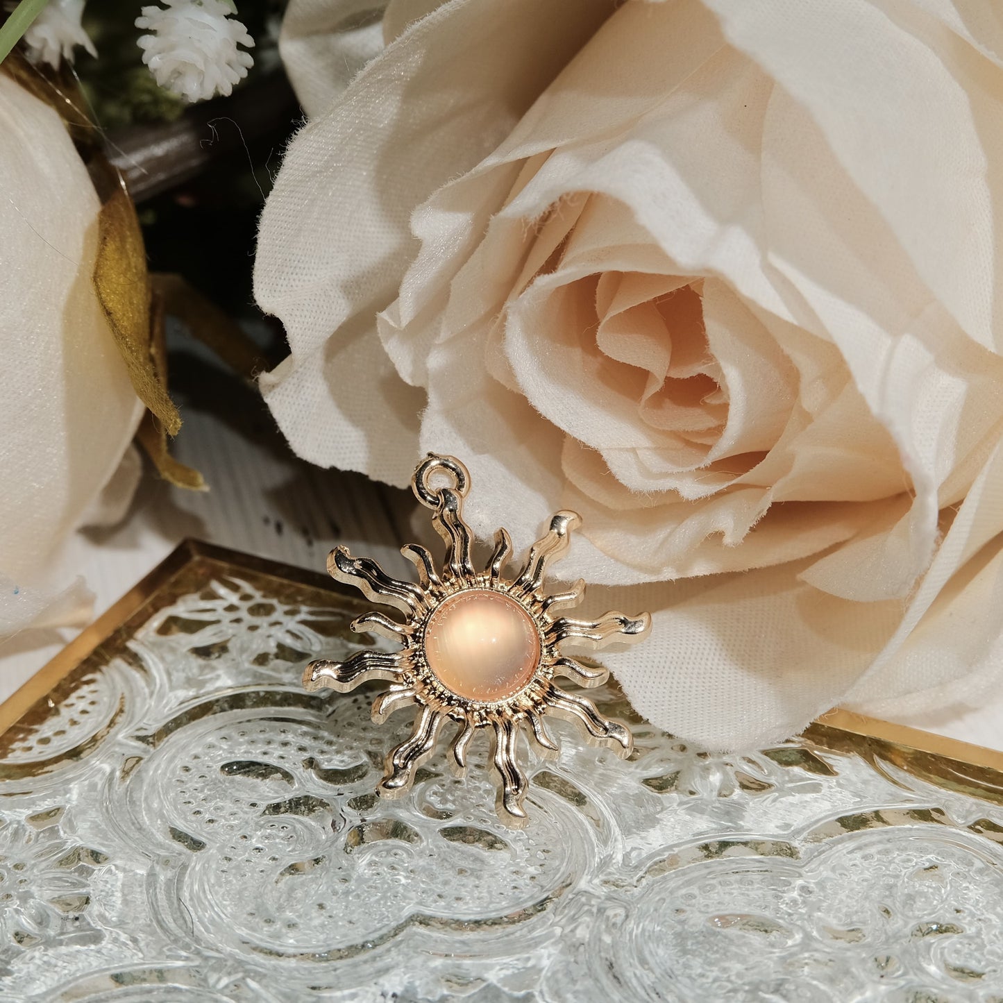 Junk Journal Baroque Sun Pendant Accessory