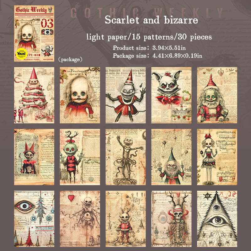 Gothic Theme Scrapbook Paper