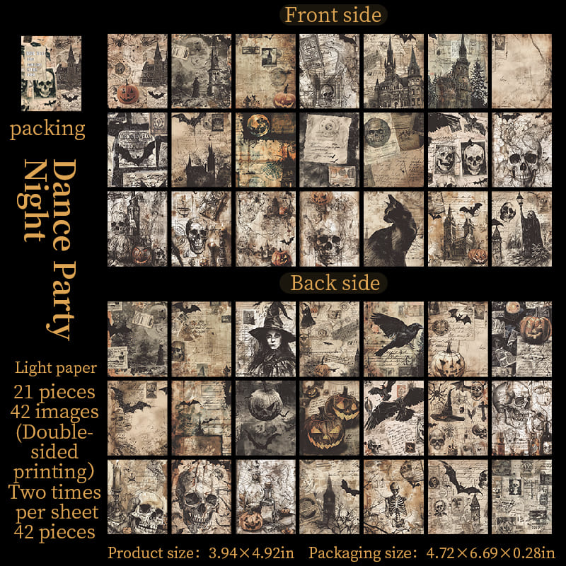 Ghostly Theme Scrapbook Paper