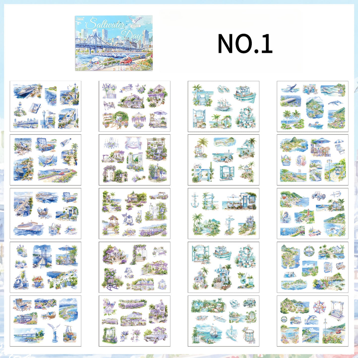 Four Seasons Landscape Large Stickers Book