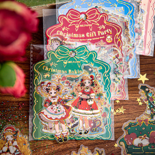 Cute Christmas Girl Stickers