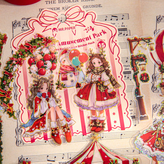 Cute Christmas Girl Stickers