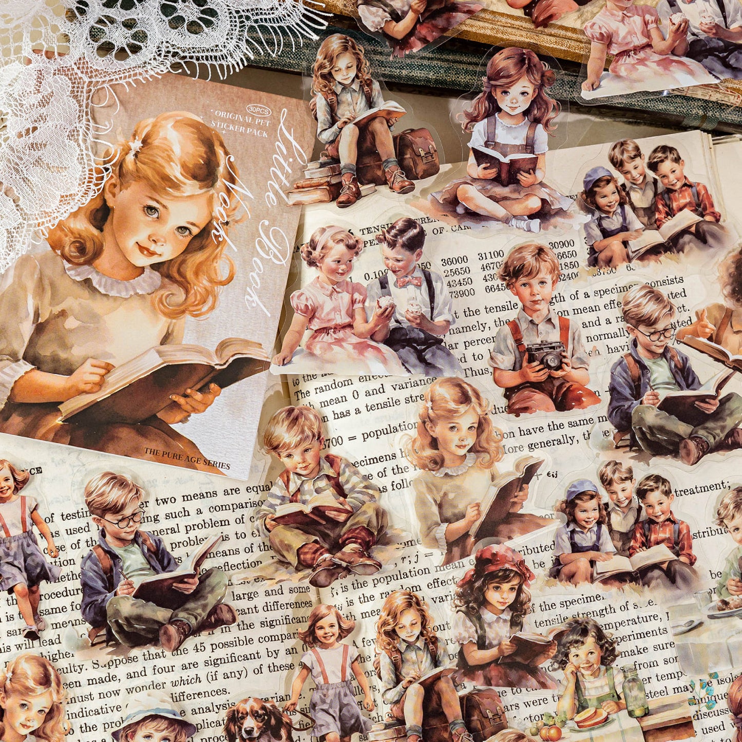 Vintage Kids Sticker Pack