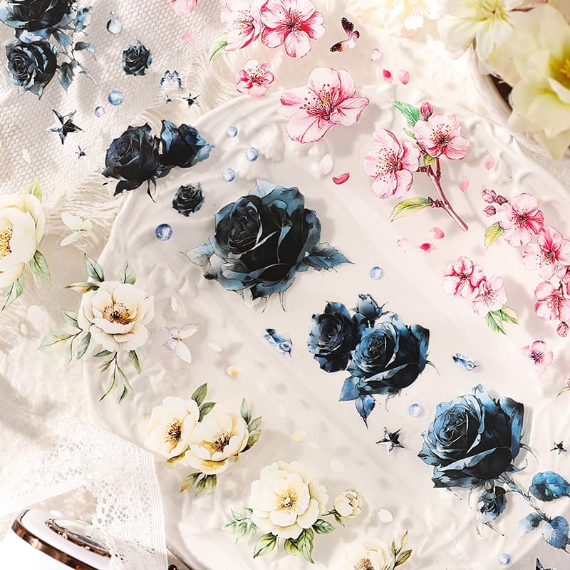 4 PCS Floral Theme PET Tapes