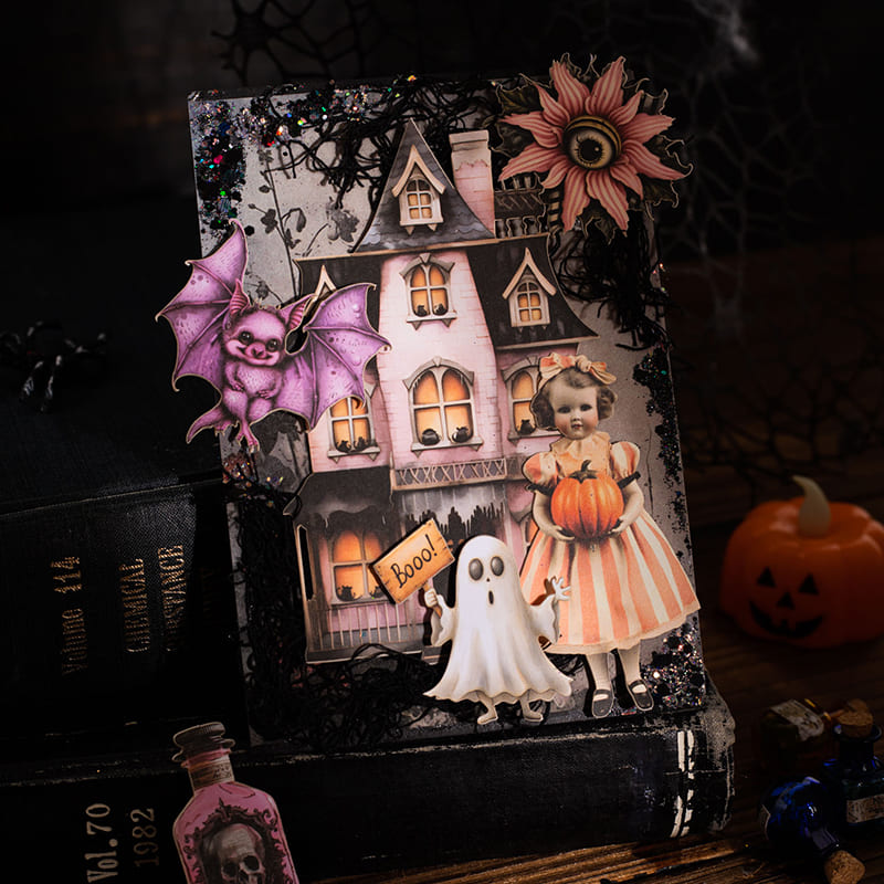 Halloween-Themed Scrapbook Card