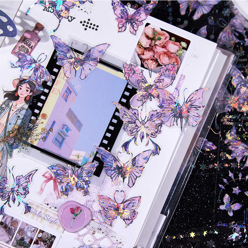 Foil Butterfly Stickers