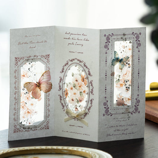 Floral Border Tear-off Sticky Note Pad
