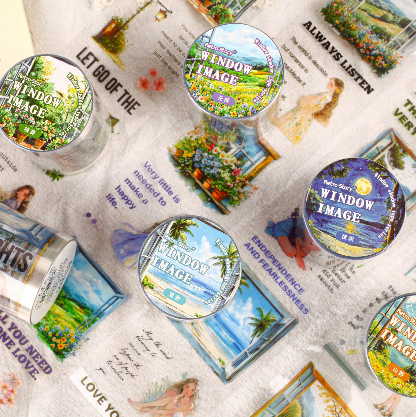 Window Scenery Theme PET Tape