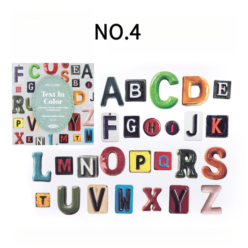 Vintage Alphabet Sticker Pack