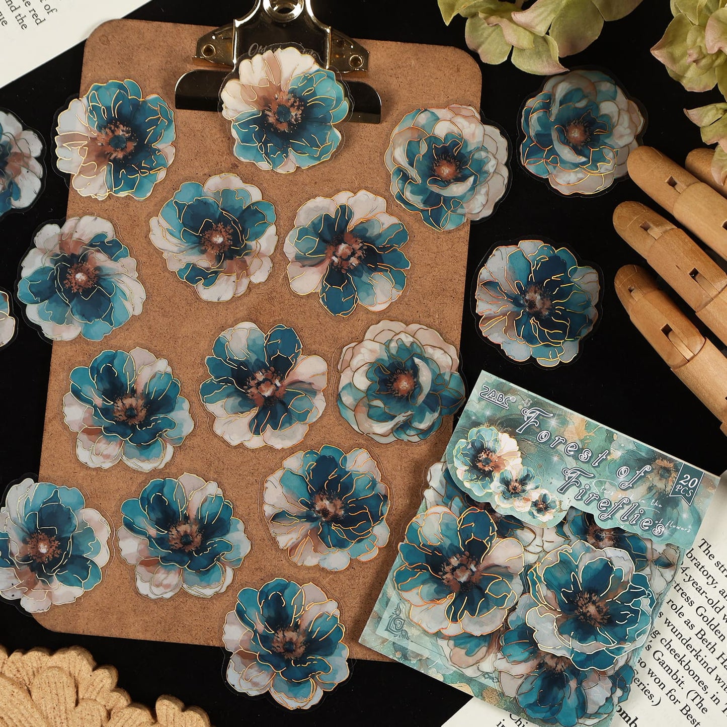 Holographic Foil Flower PET Stickers