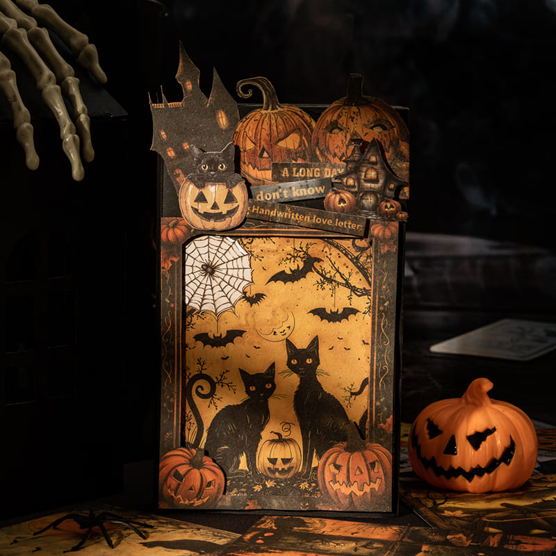 Ghostly Theme Scrapbook Paper
