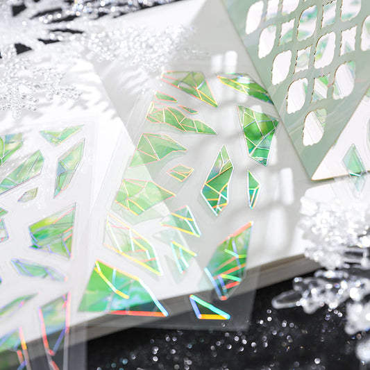 Glass Fragments PET Stickers