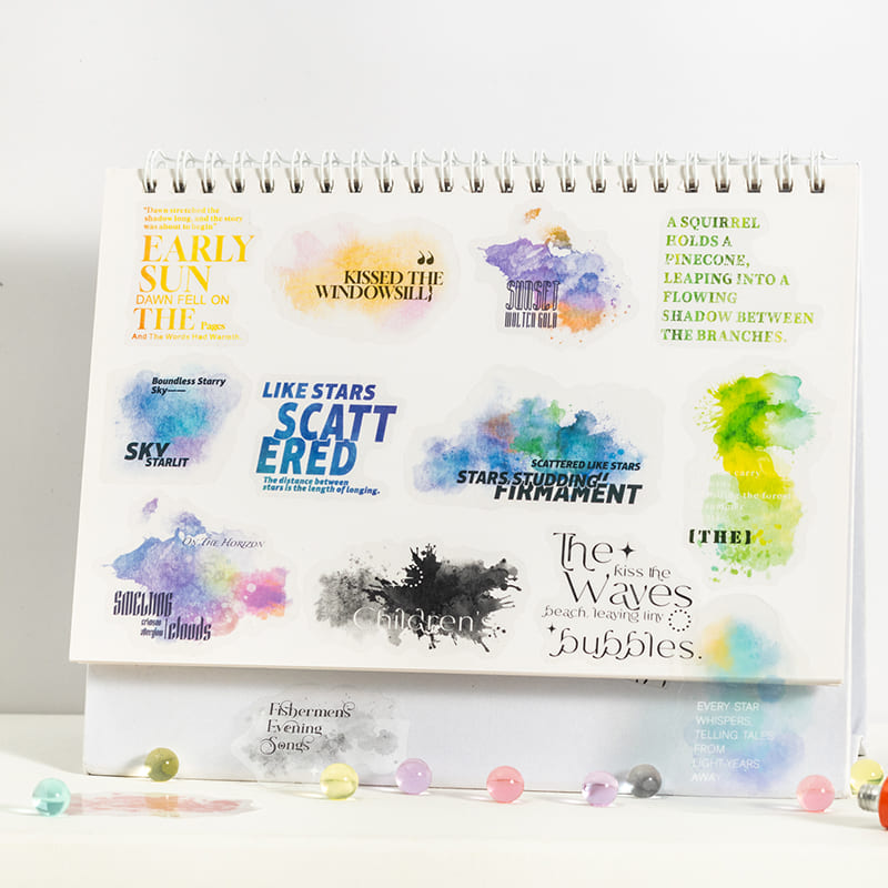 Watercolor Marble PET Stickers