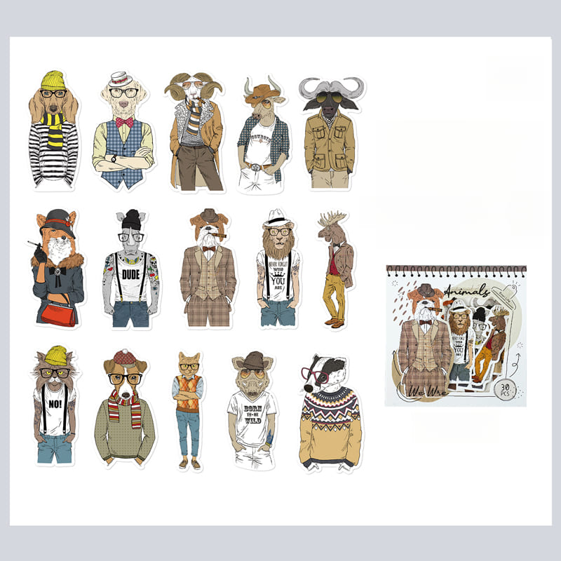 Anthropomorphic Animal Stickers