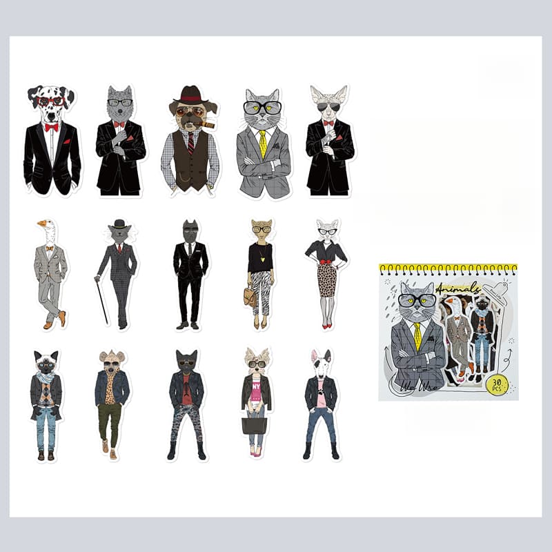 Anthropomorphic Animal Stickers