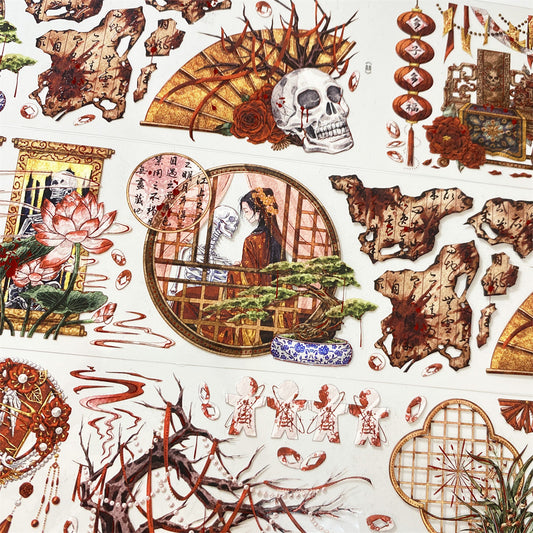 6cm*100cm Festive Skull One Cycle PET Tape