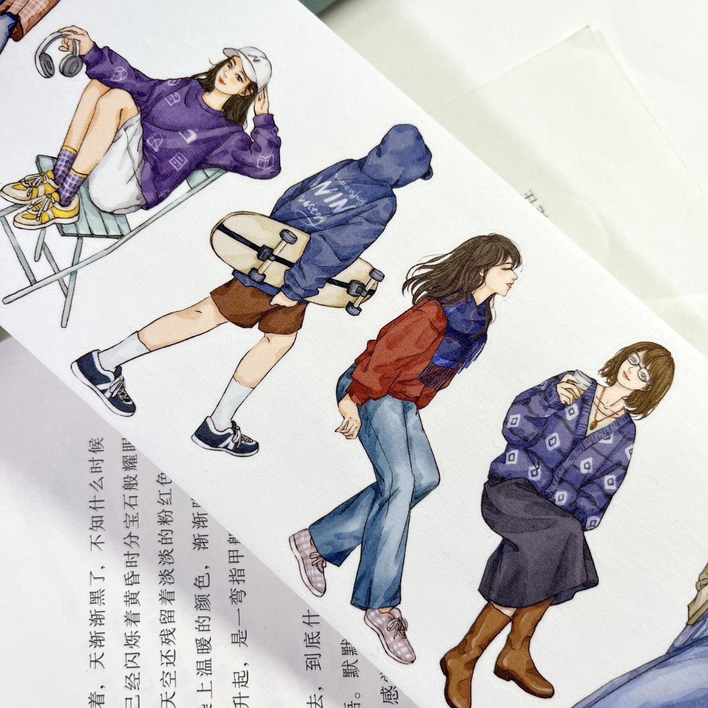 8cm*100 cm Die-Cut Casual Character Series One cycle Tape