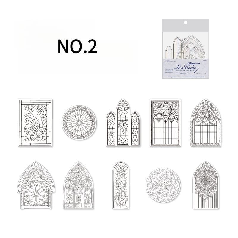 Lace Gold Foil Stickers
