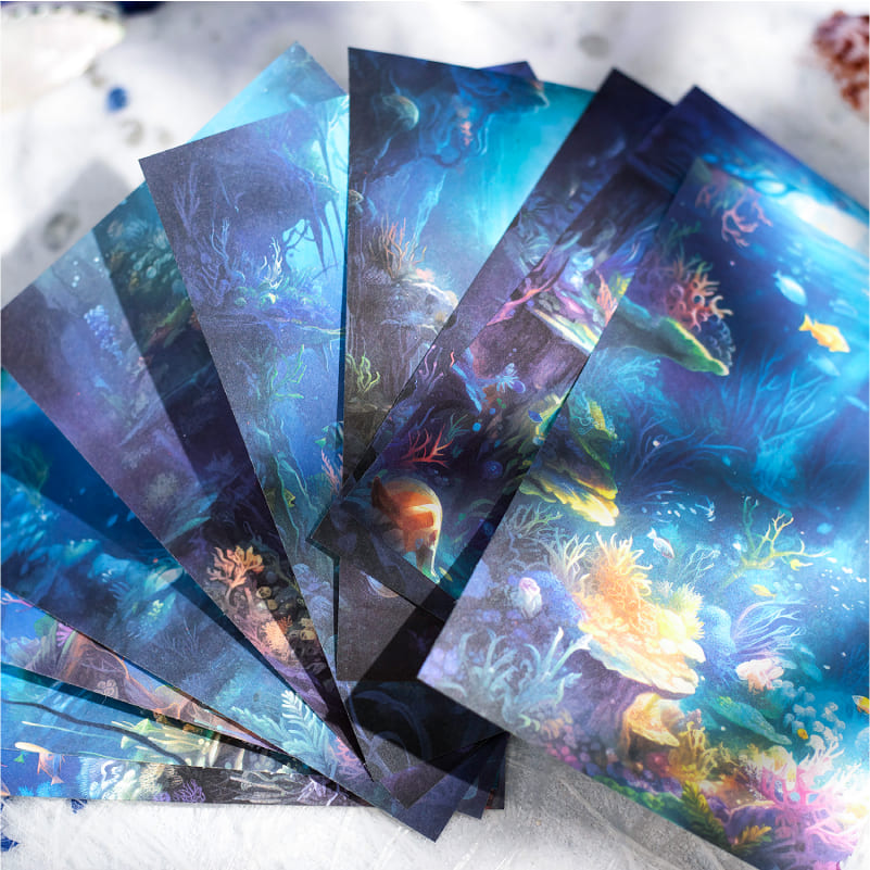 Underwater Ruins-themed scrapbook paper