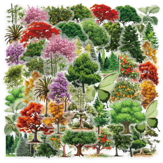 50PCS Trees Series Stickers