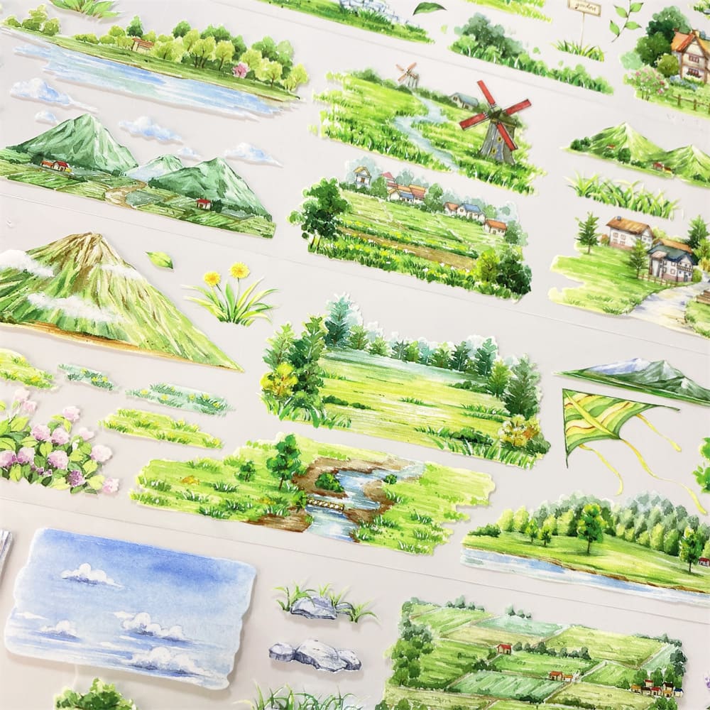 7cm*100cm Countryside One Cycle PET Tape