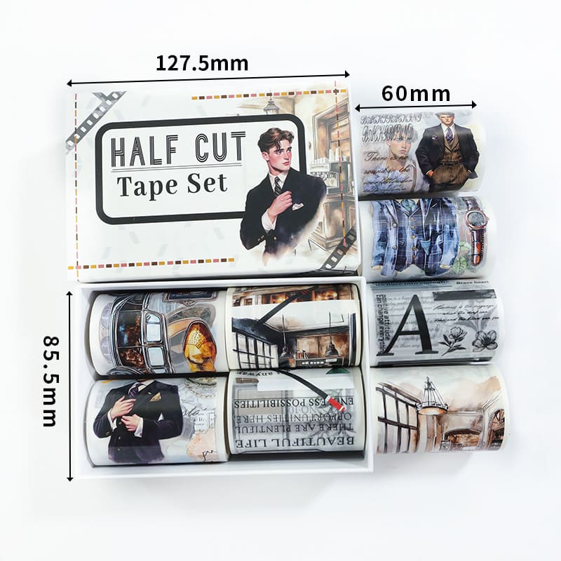 4PCS Business Series PET/Washi Tape