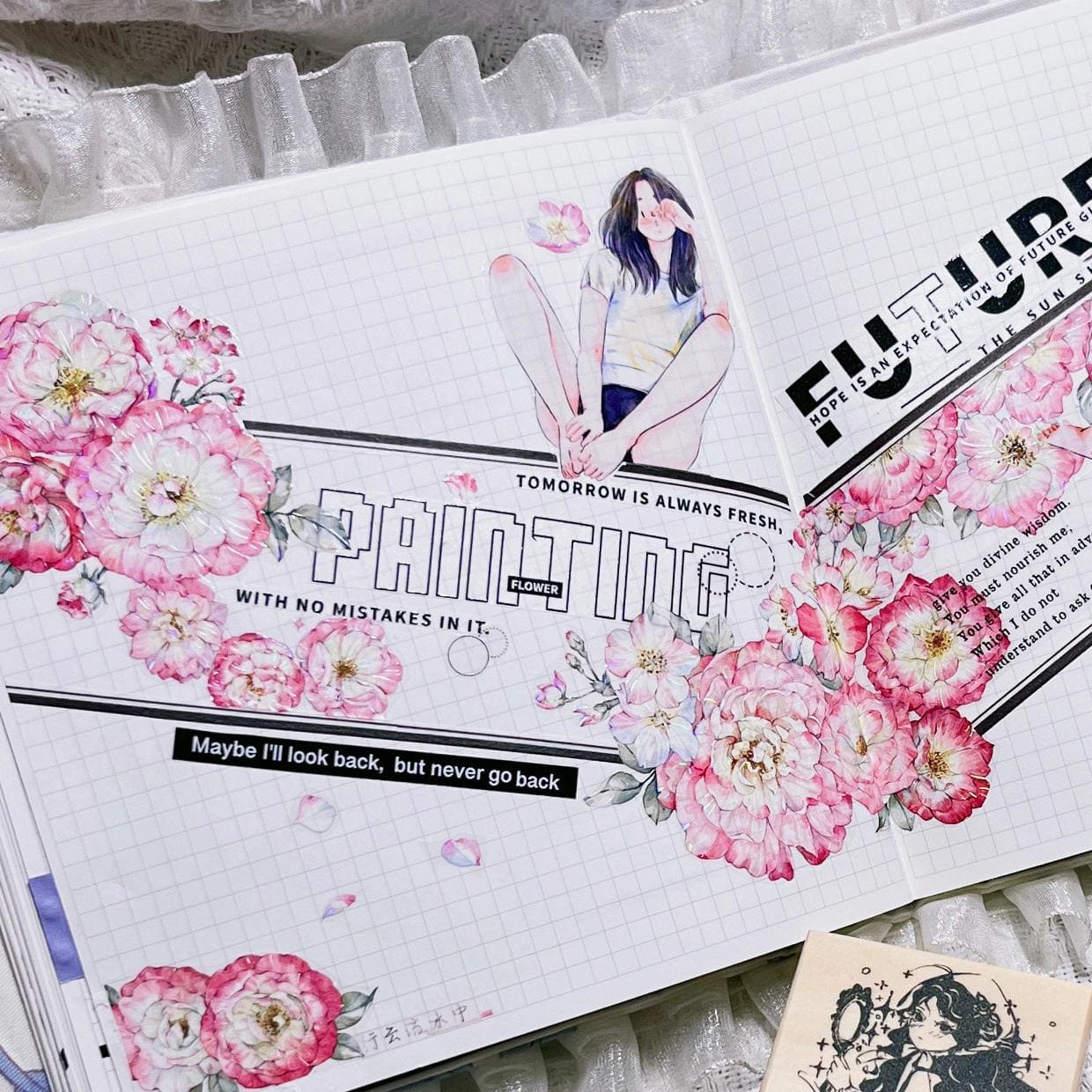 6cm*5m Pink Petal Tape