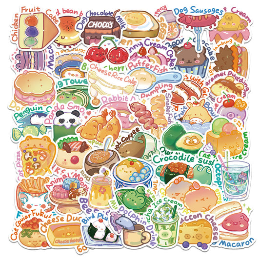 50PCS Dessert & Food Series Stickers