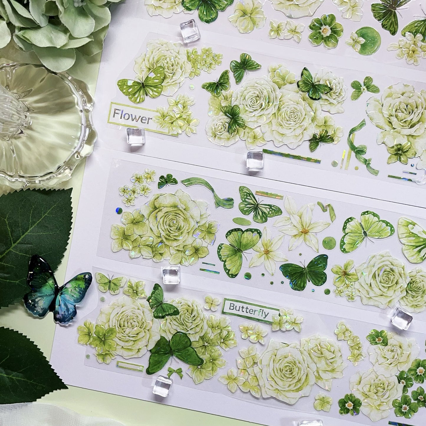 One Cycle Floral & Butterfly Die-Cut PET Tape