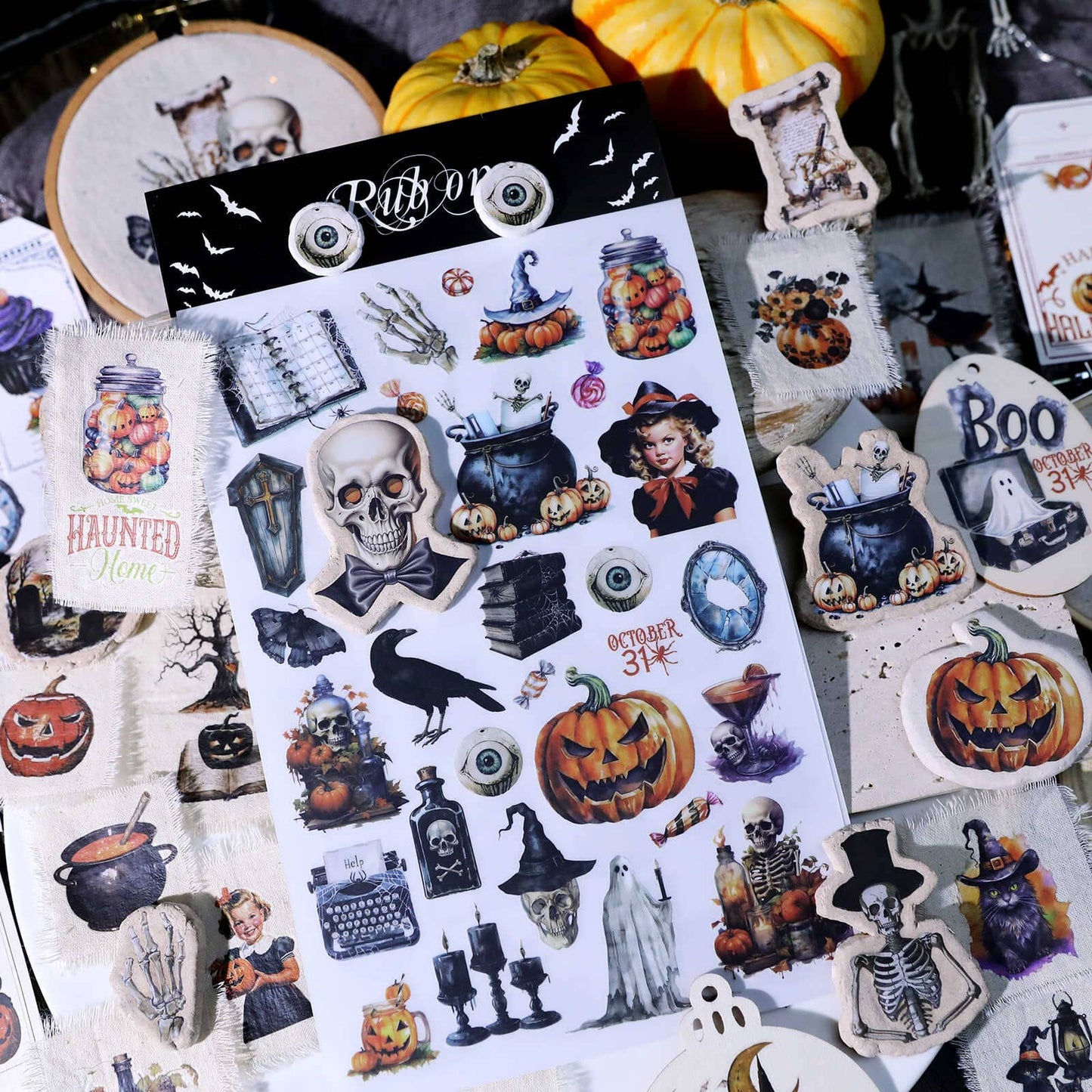 3PCS Halloween Transfer Stickers