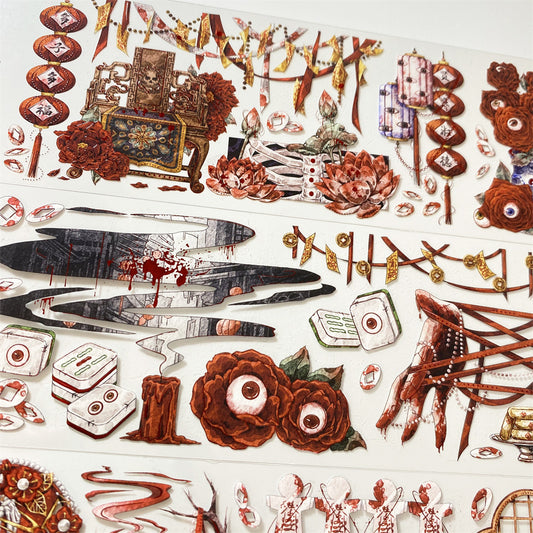 6cm*100cm Festive Skull One Cycle PET Tape