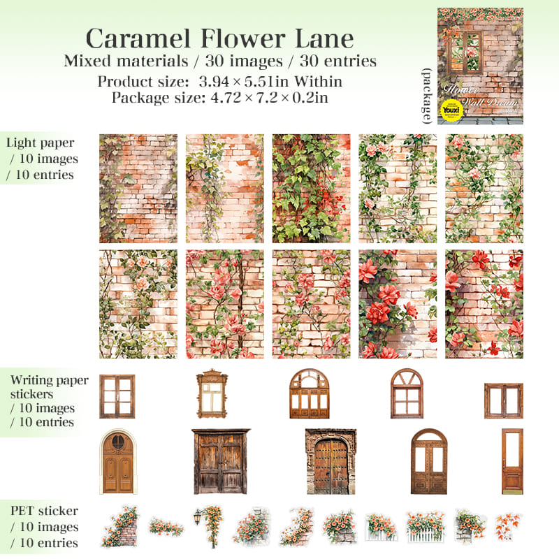 Flower Wall Theme Paper Kit