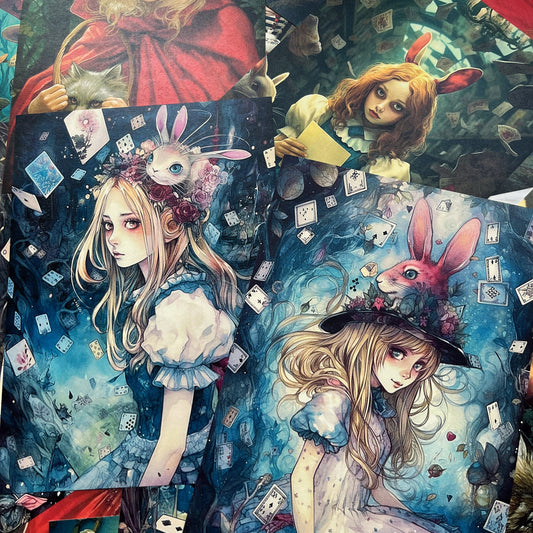 Fairy Tale Characters Scrapbook Paper