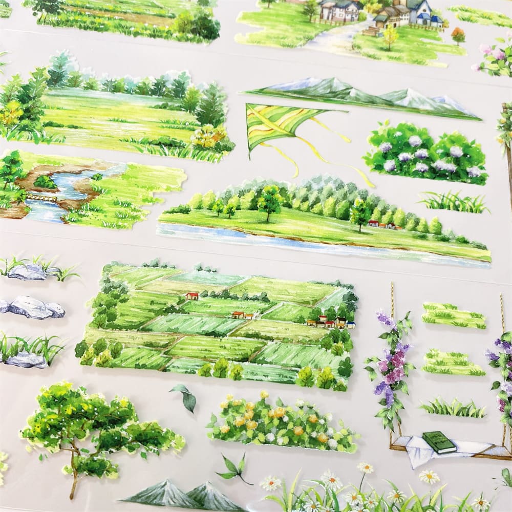 7cm*100cm Countryside One Cycle PET Tape