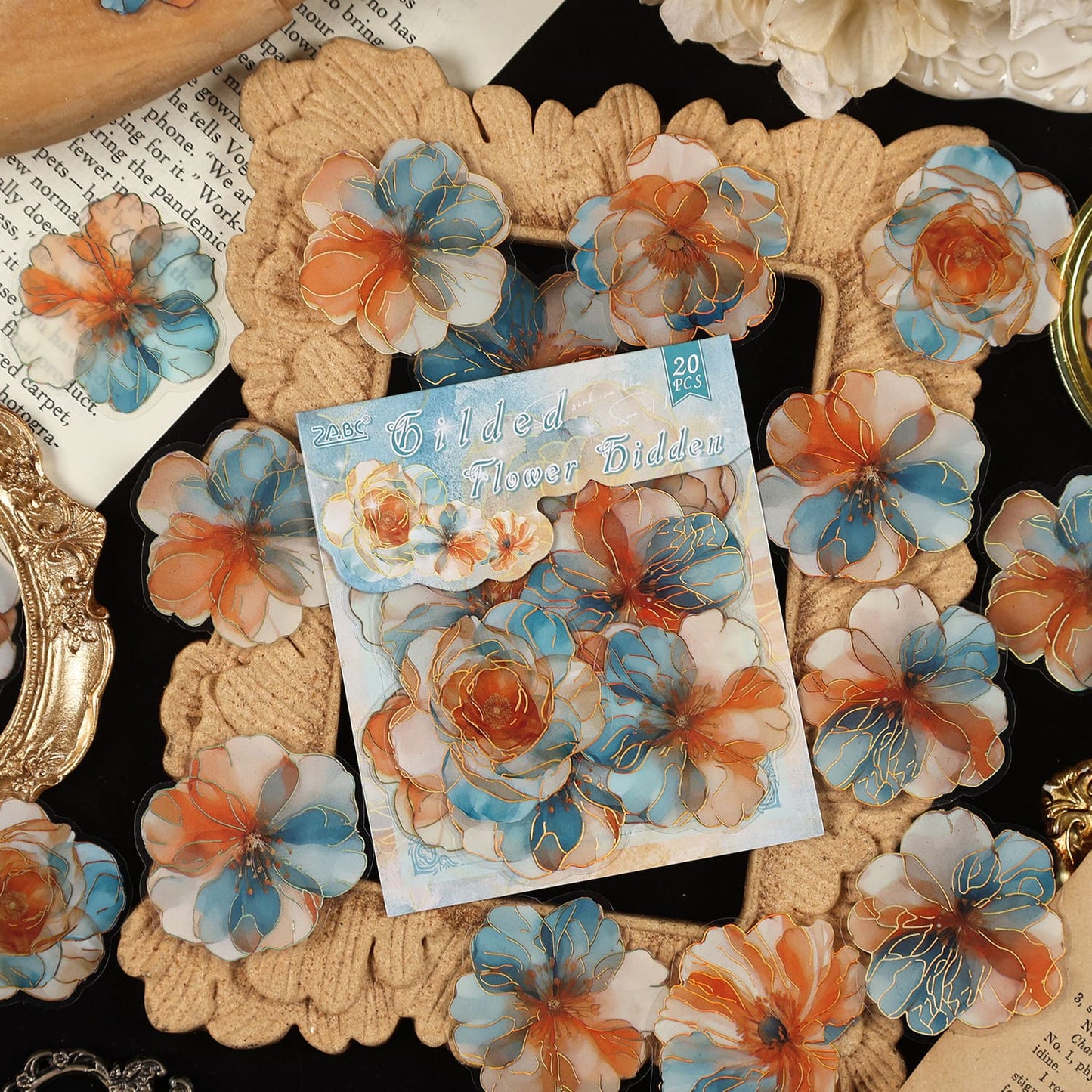 Holographic Foil Flower PET Stickers