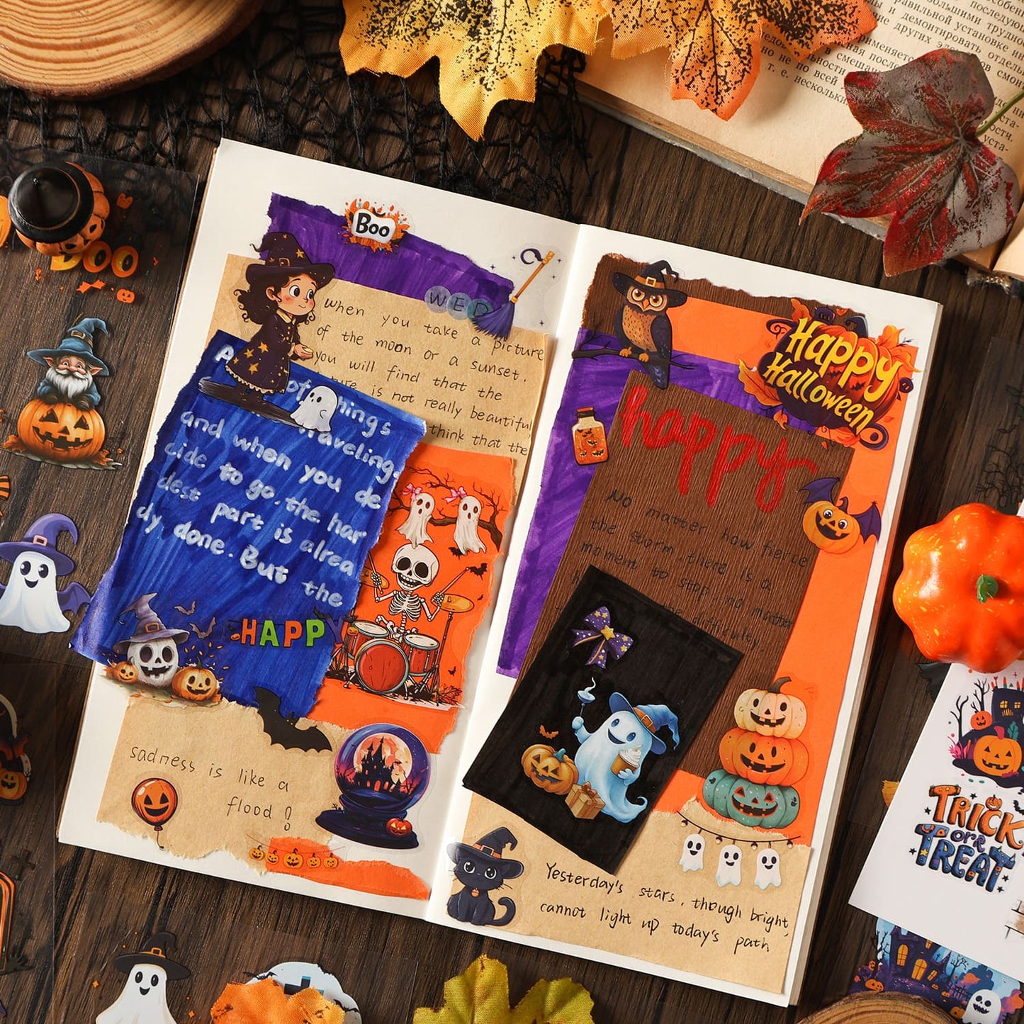 Die-cut Halloween Sticker Book
