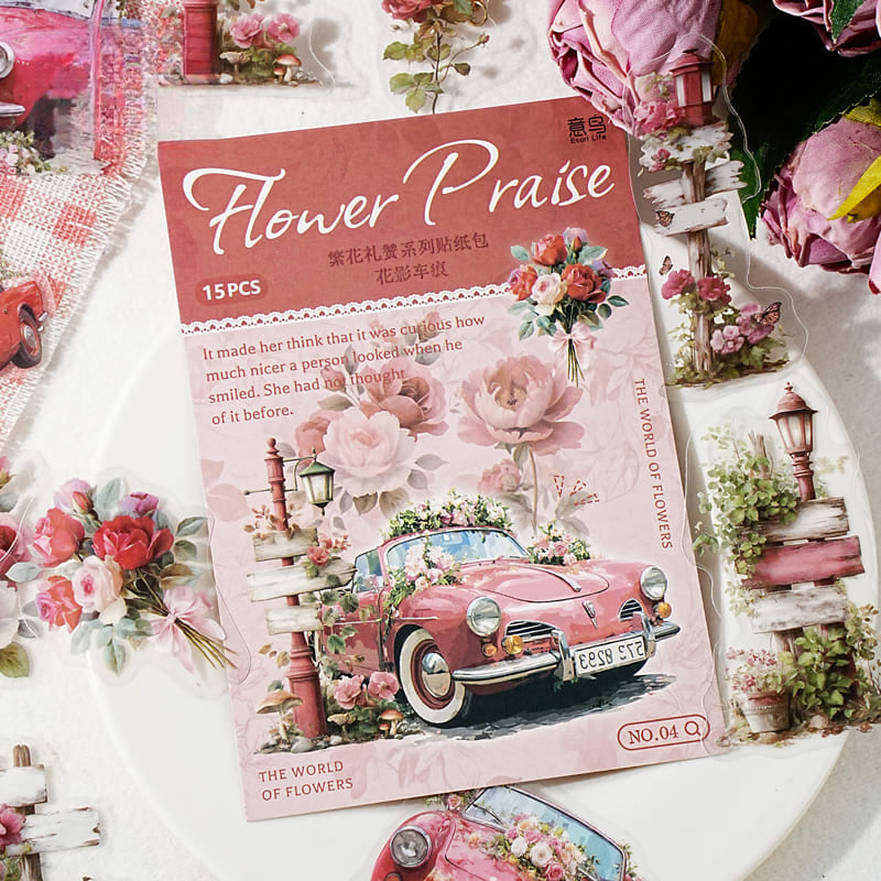 Floral & Aesthetic Lifestyle PET Sticker Pack