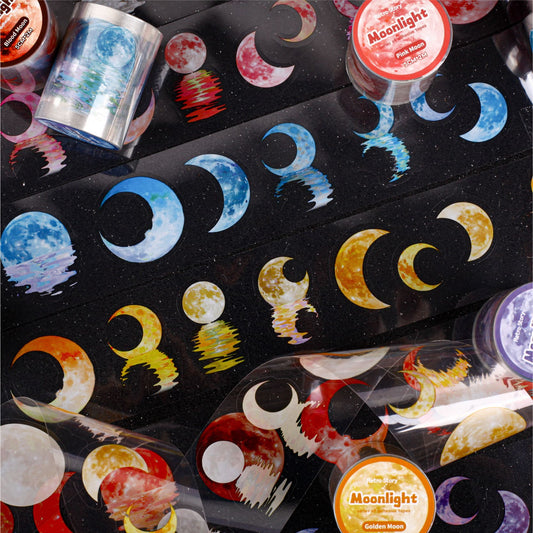 Moon Theme Die-Cut PET Tape