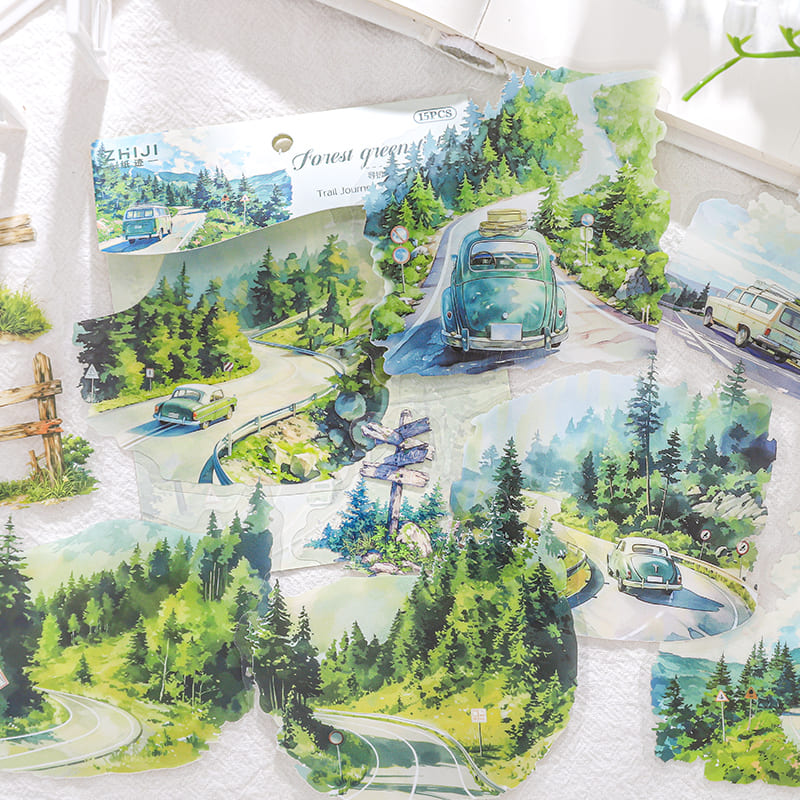 15PCS Scenery Series Sticker Pack